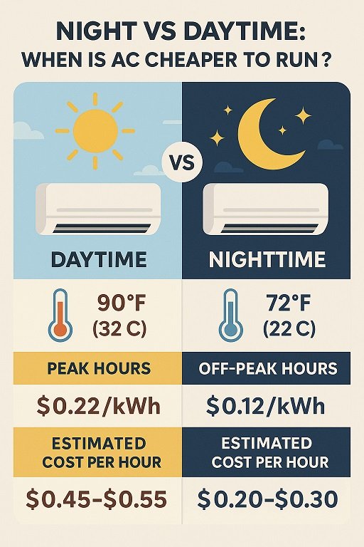 Night vs Daytime: When Is AC Cheaper to Run