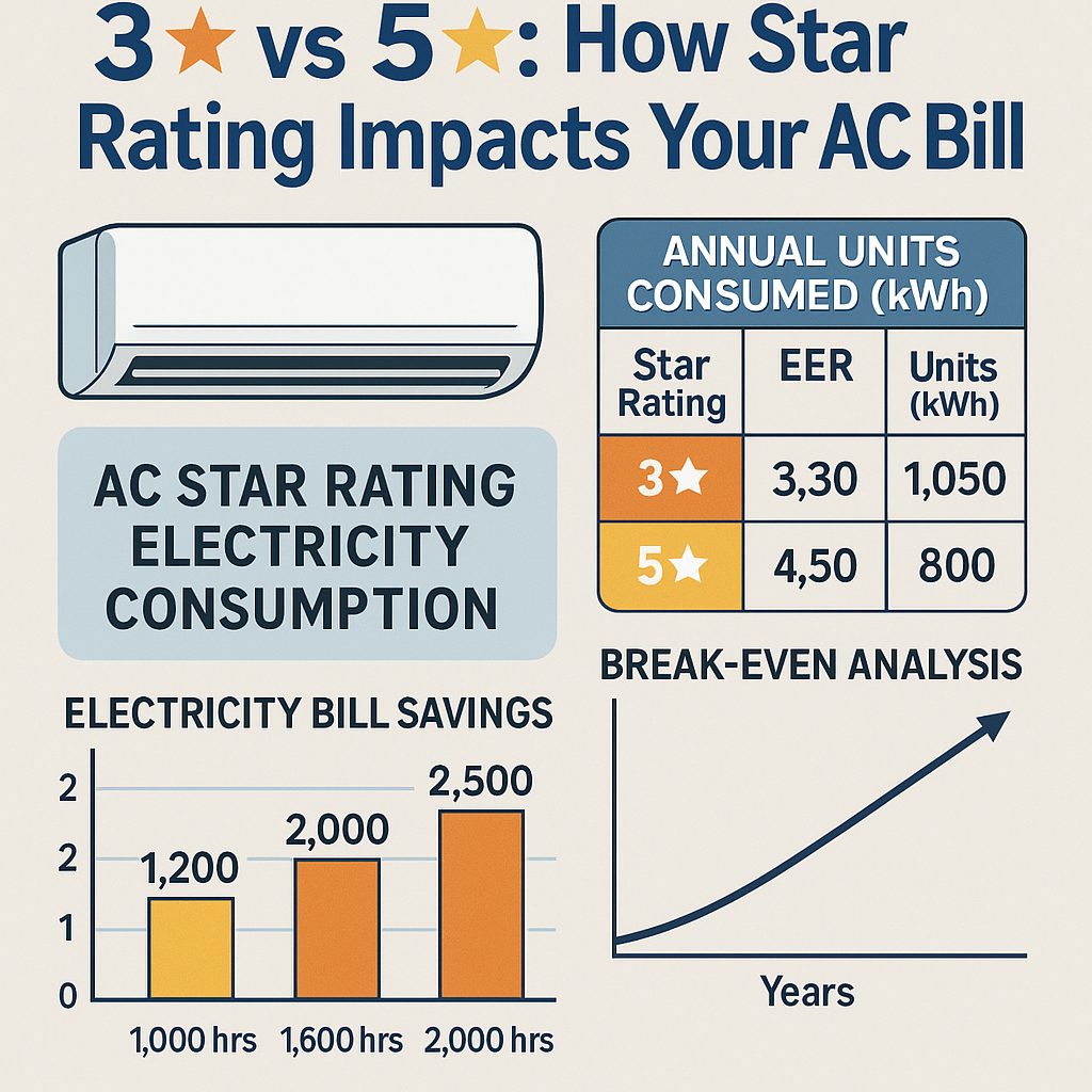 3★ vs 5★: How Star Rating Impacts Your AC Bill