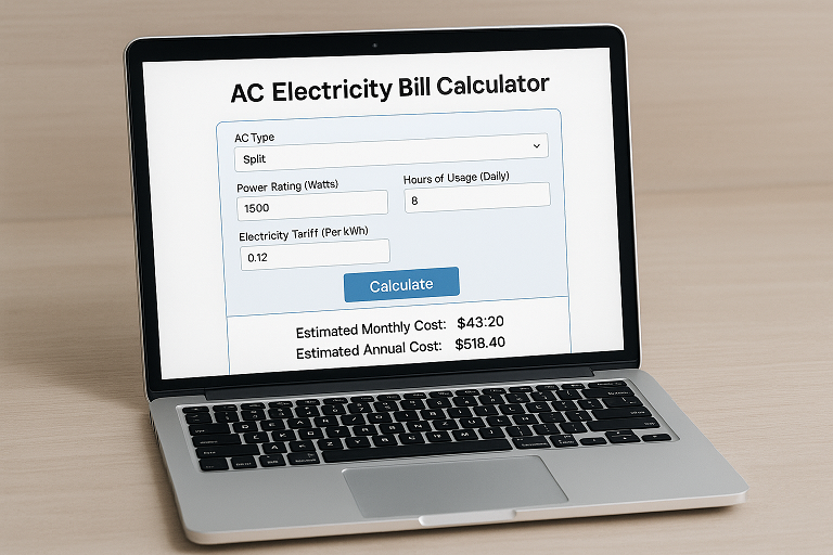 Free AC Electricity Bill Calculator Online Tool: Save Money & Track Usage Easily