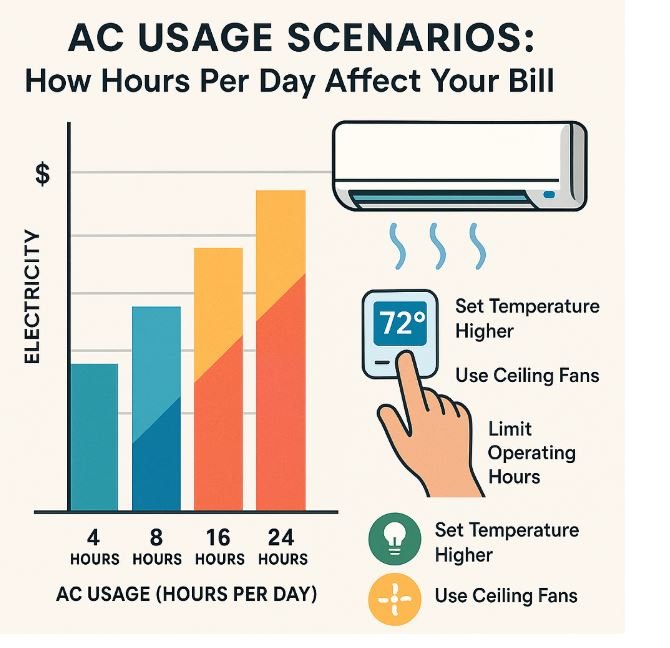 AC Usage Scenarios: How Hours Per Day Affect Your Bill