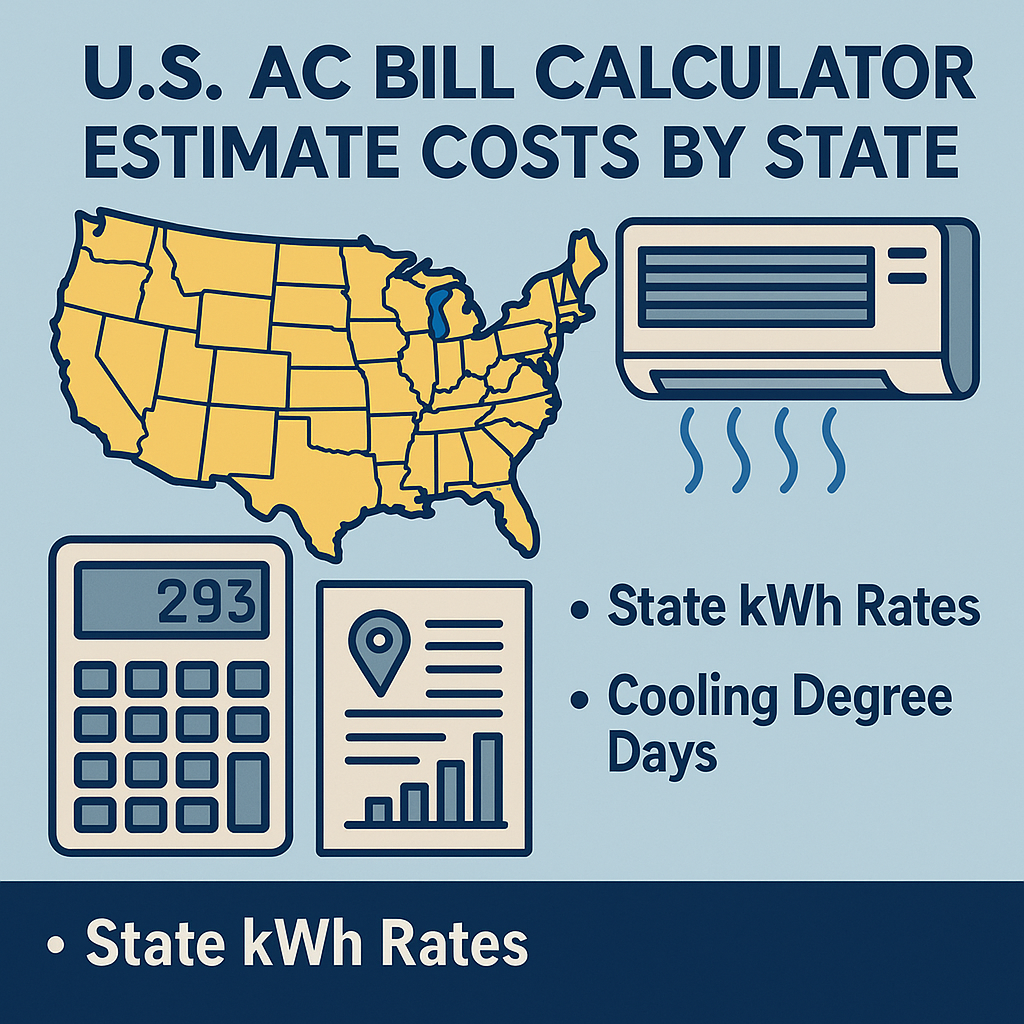 U.S. AC Bill Calculator: Estimate Costs by State